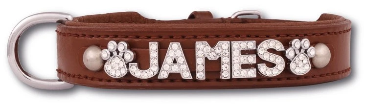 Hondenhalsband Met Naam Medium Brown 4 Hondenhalsband Met Naam Medium Brown - Afbeelding 2