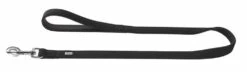 Hunter Hondenriem Softie Kunstleder Nubuck Look Zwart 110 Cmx15 Mm