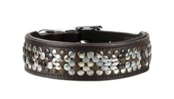 Hunter Halsband Voor Hond Arizona Bruin Nappaleer Bruin Onderlegd 35-43x50x3,9 Cm -Honden Benodigdheden Winkel file 187