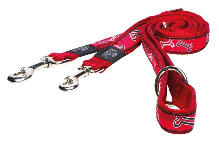 ROGZ Hondenriem Multi Purpose Red Bone 3 ROGZ Hondenriem Multi Purpose Red Bone