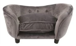 Enchanted Hondenmand Sofa Ultra Pluche Snuggle Donkergrijs 68x40,5x37,5 Cm