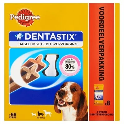 Pedigree Dentastix Medium Hondensnack 10-25 Kg 56 Stuks 4 Pedigree Dentastix Medium Hondensnack 10-25 Kg 56 Stuks - Afbeelding 2