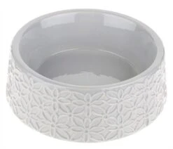 Happy Pet Voerbak Flora Grijs 21x21x7 Cm 1040 Ml