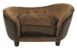 Enchanted Hondenmand Sofa Ultra Pluche Snuggle Pebble Bruin 68x41x38 Cm