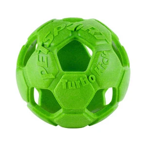 Petsport Turbo Kick Soccer Ball - Groen - 15 Cm