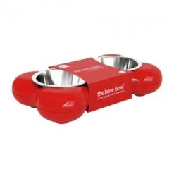 Hing The Bone Bowl - Rood - 39 X 22 X 7 Cm