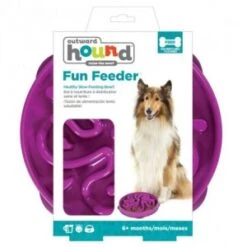 Outward Hound - Fun Feeder Flower - Purple -Honden Benodigdheden Winkel product slo bowl feeder flower paars medpets 3 1453801337 19587