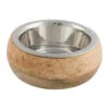 Trixie Rvs Bak Met Houtenhouder -Honden Benodigdheden Winkel trixie houten hondenvoerbak 19 cm 53718 0300 none